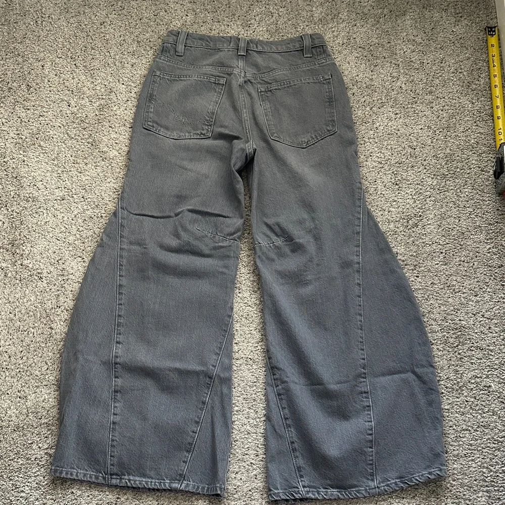 New Free People Eden High Slouchy Flare Jeans ~ Diamond Gray - Picture 11 of 11